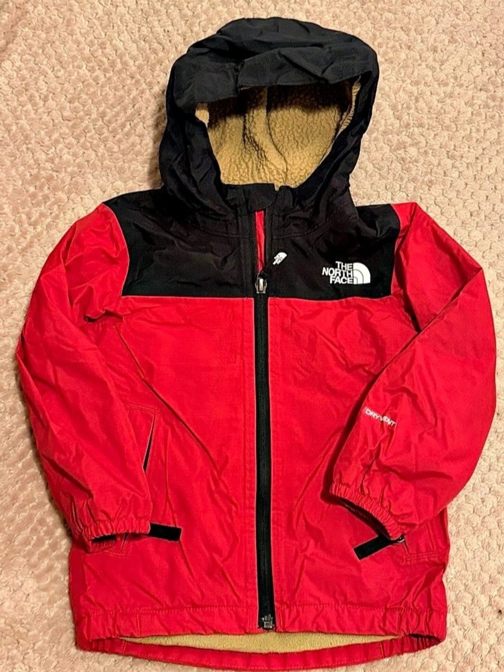 The North Face Toddler Gotham Parka Red & Black Boys Size 3T Like New